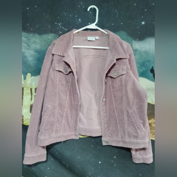 SIZE L Sonoma life+style dust rose pink denim jacket - Picture 8 of 8